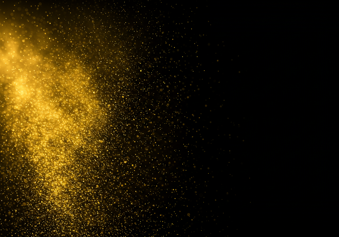 Golden Dust Particles in Dark Atmosphere