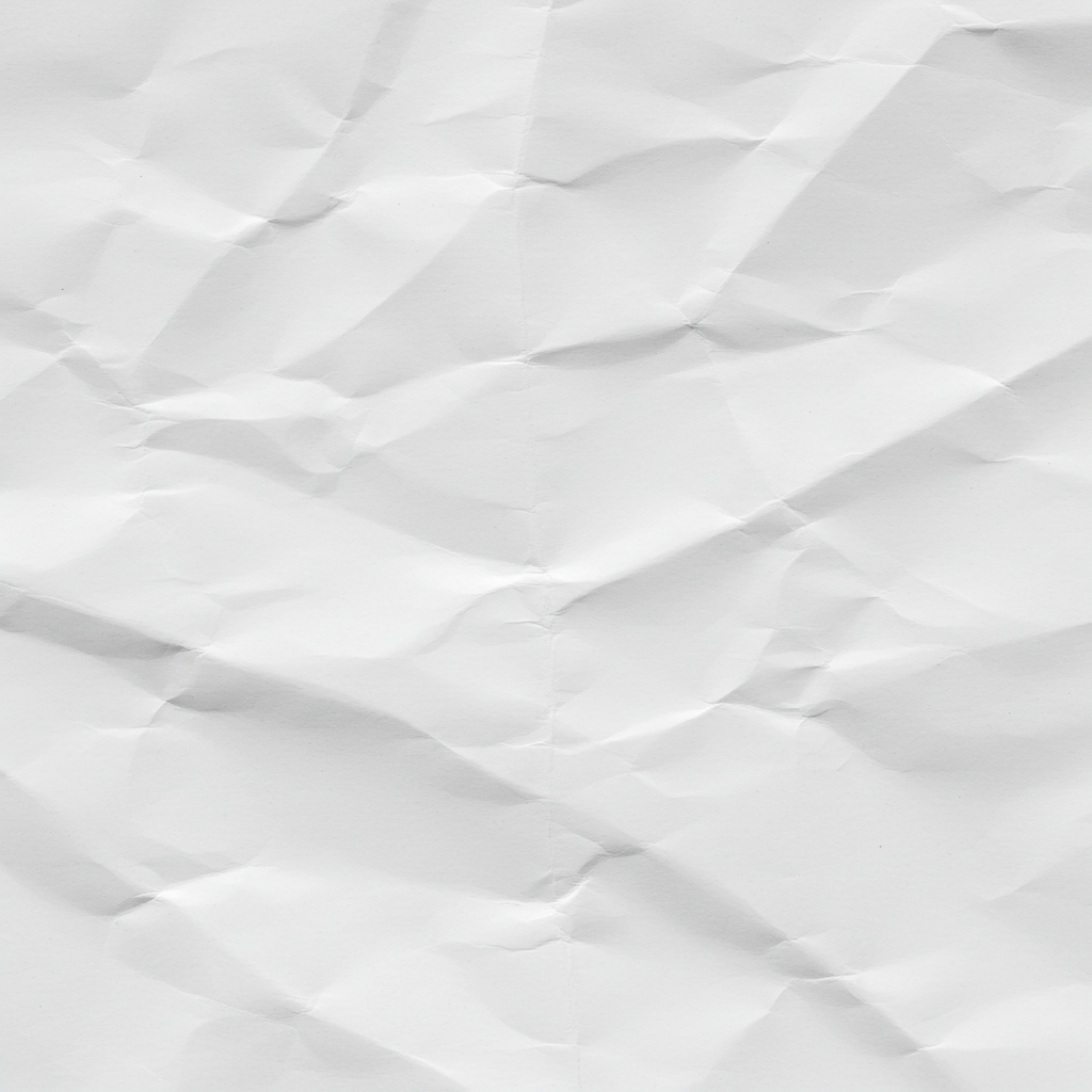 Crumpled White Paper Texture Background