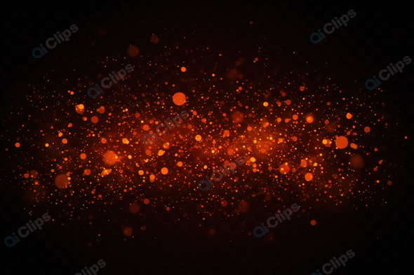 Orange Sparkles on Black Background