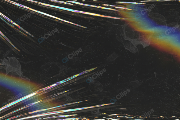Colorful Light Spectrum on Black Plastic Film Background