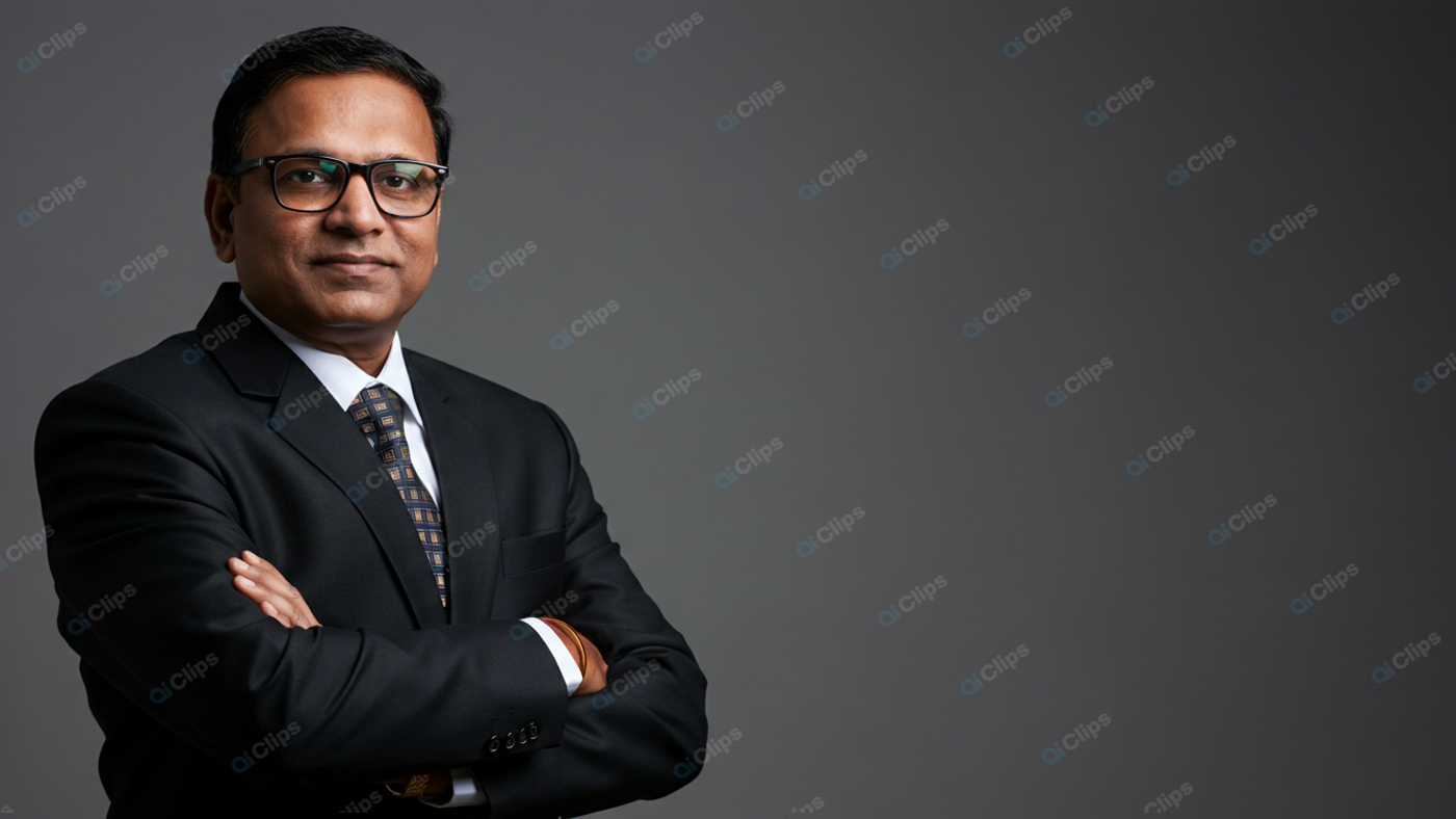Business Executive in Formal Suit with Confident Look