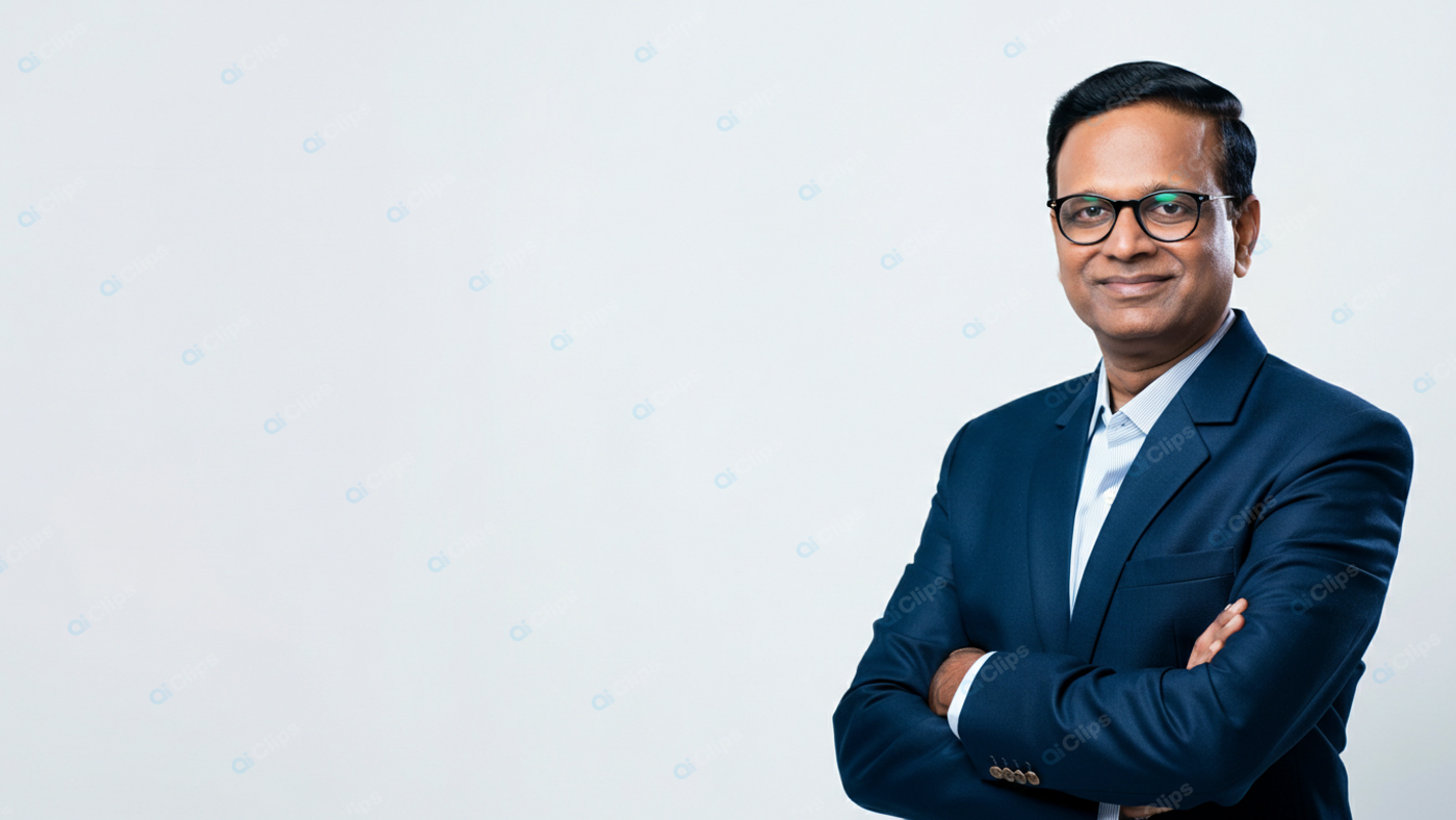 Business Professional in Formal Attire with Glasses
