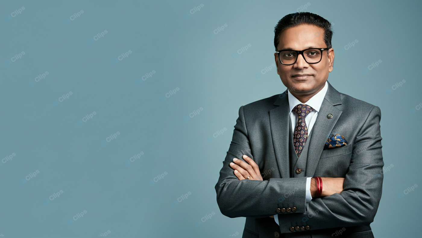 Professional Businessman Portrait in Gray Suit