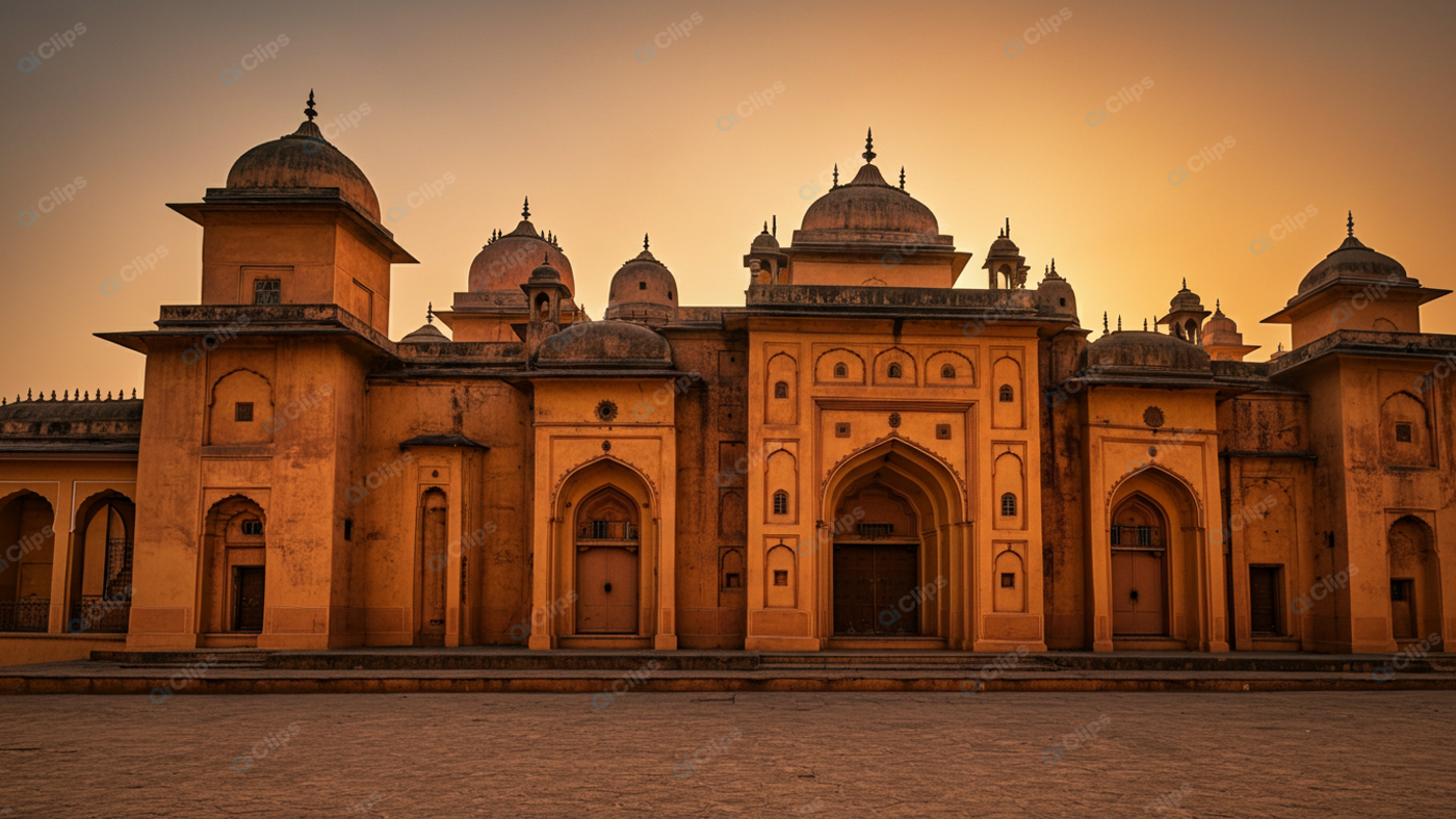 Historic Indian Palace at Sunset