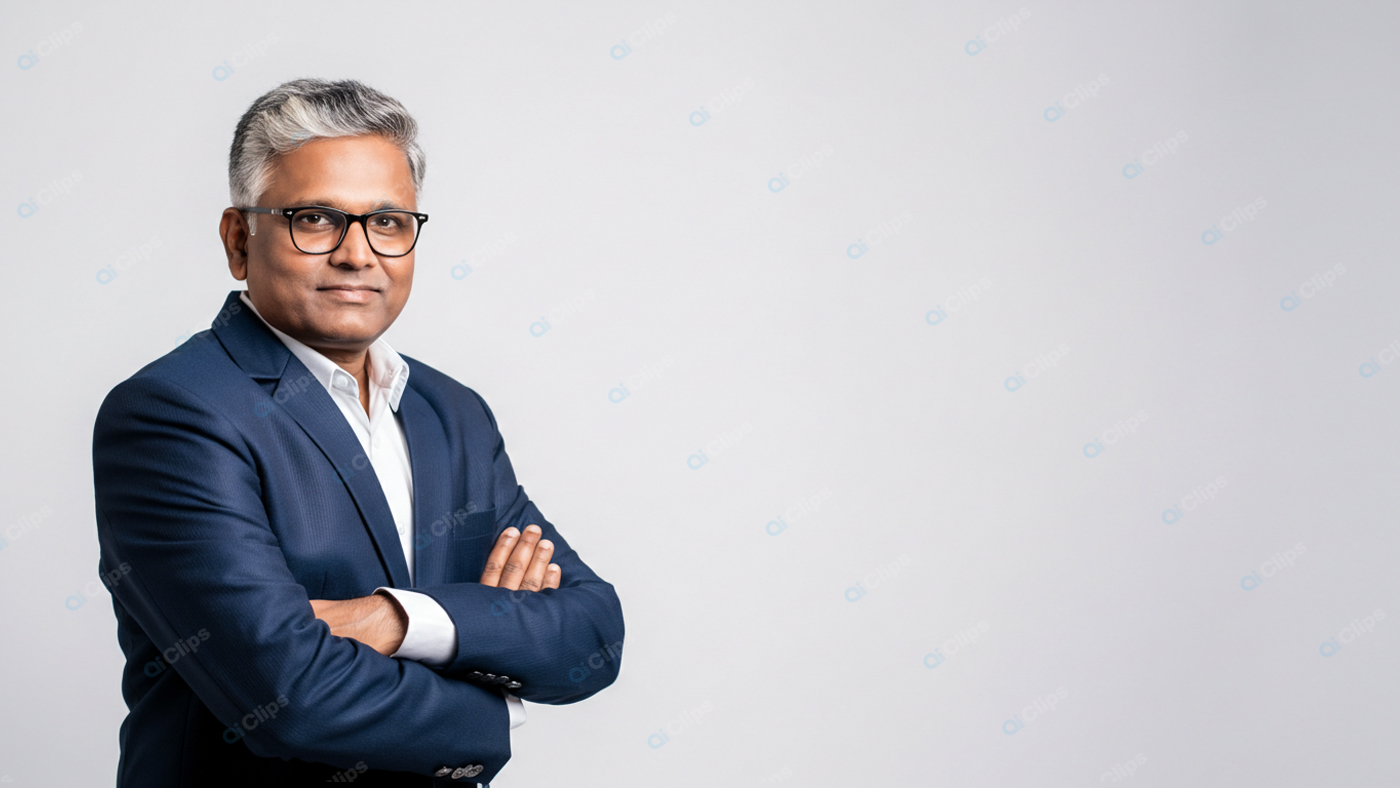 Business Professional Portrait in Suit and Glasses