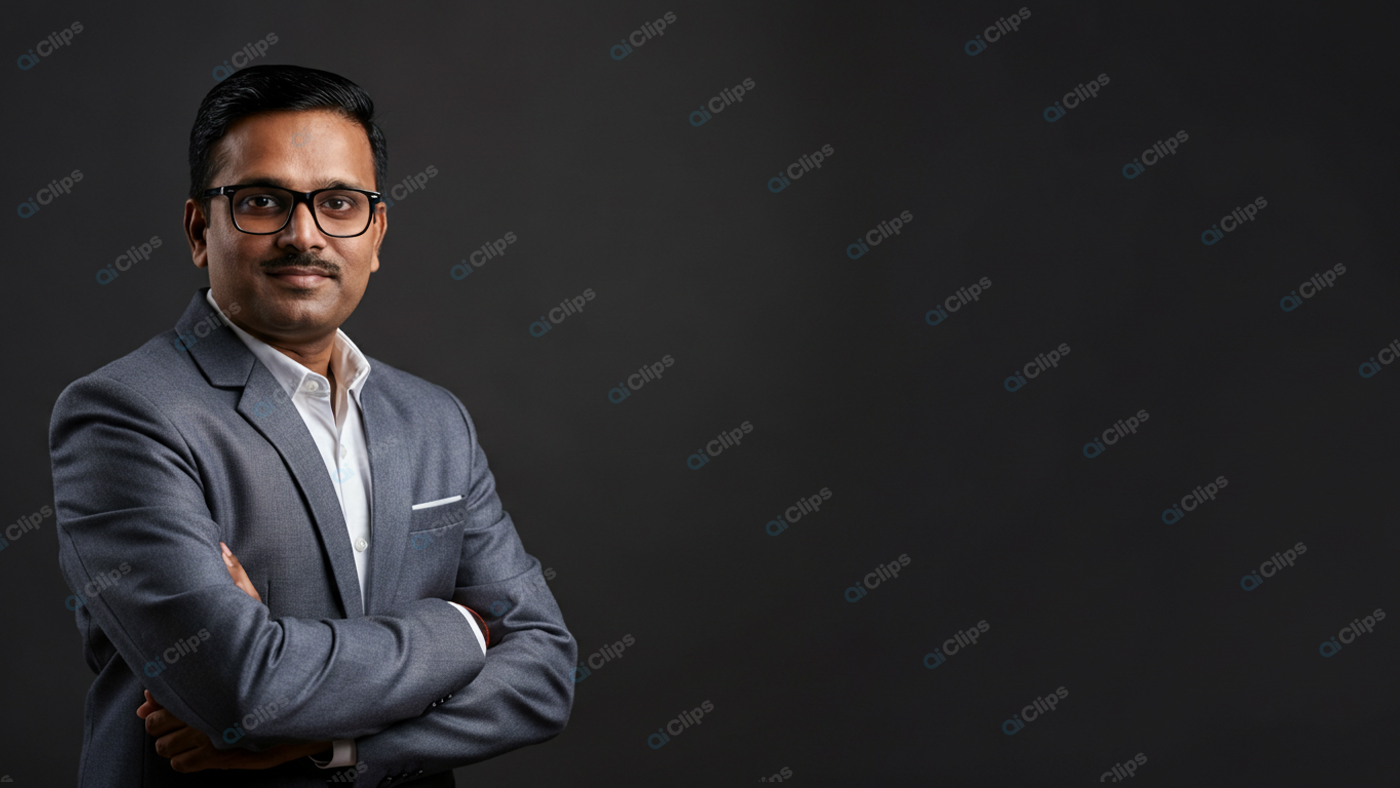 Professional Businessman Portrait in Dark Suit