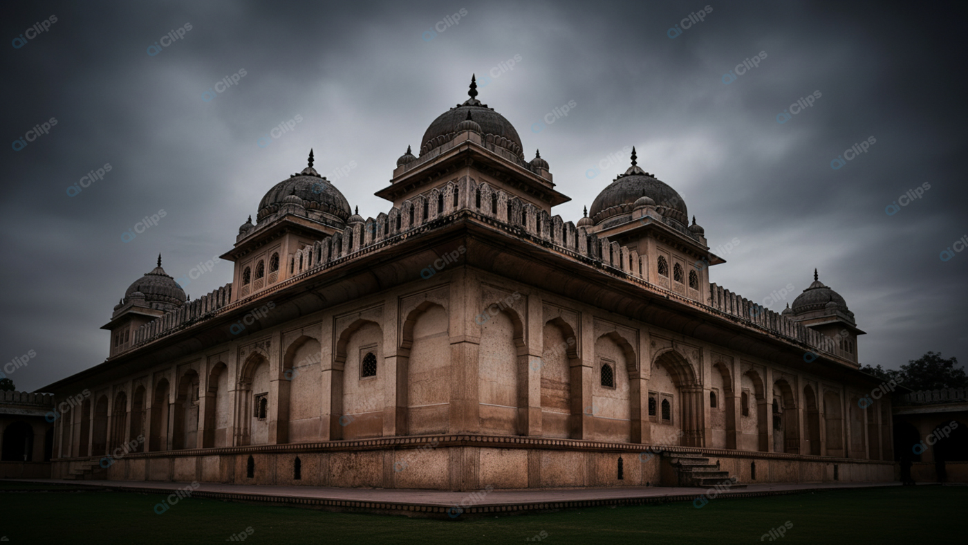 Historic Architectural Marvel with Dramatic Sky