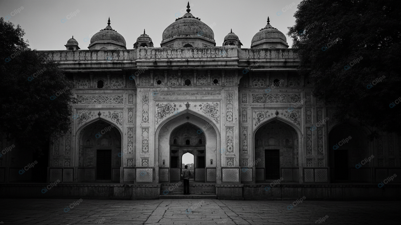 Ancient Indian Temple with Intricate Architecture