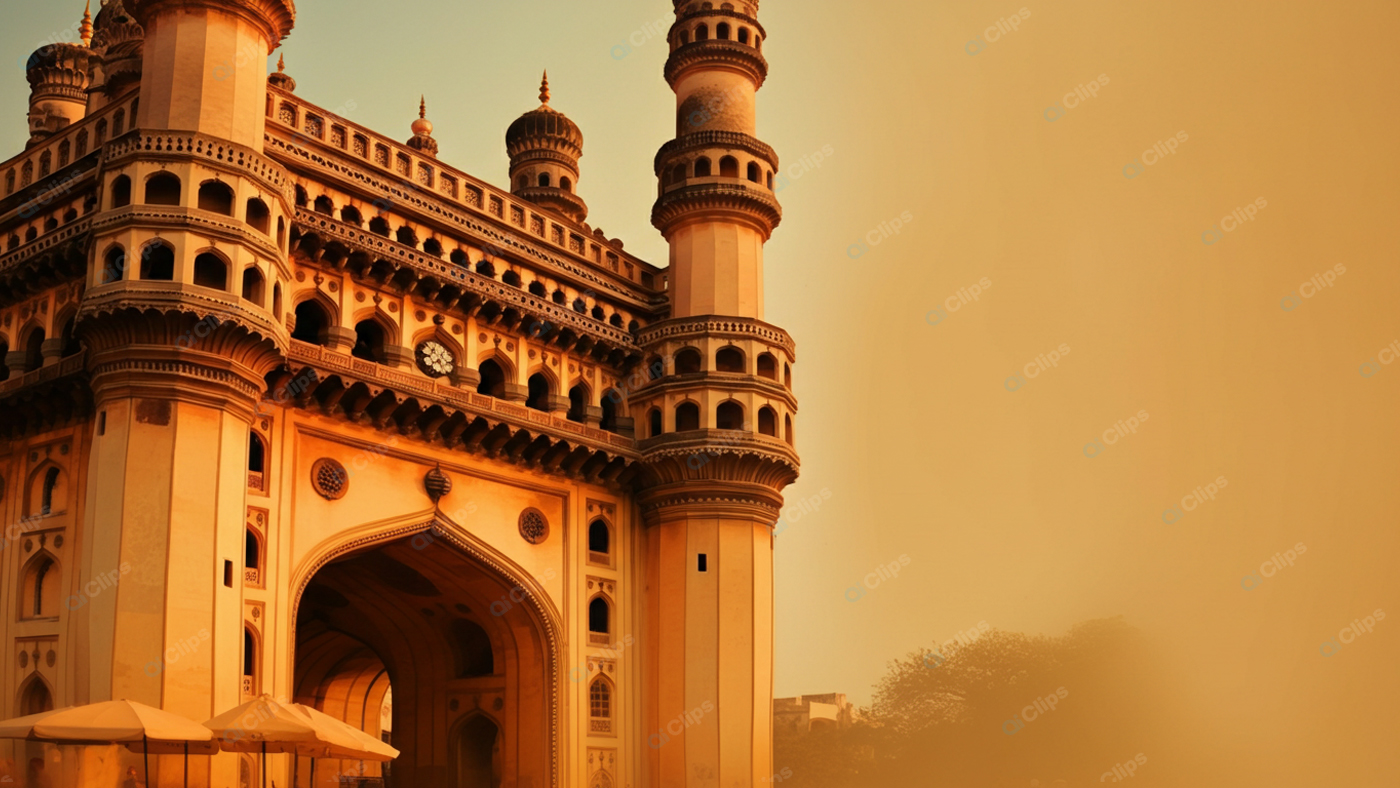 Charminar at Sunset - Iconic Hyderabad Landmark