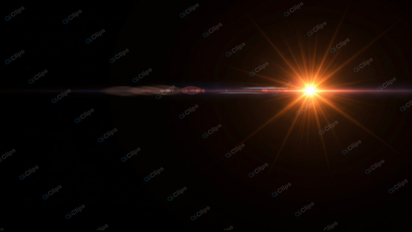 Radiant Lens Flare on a Black Background
