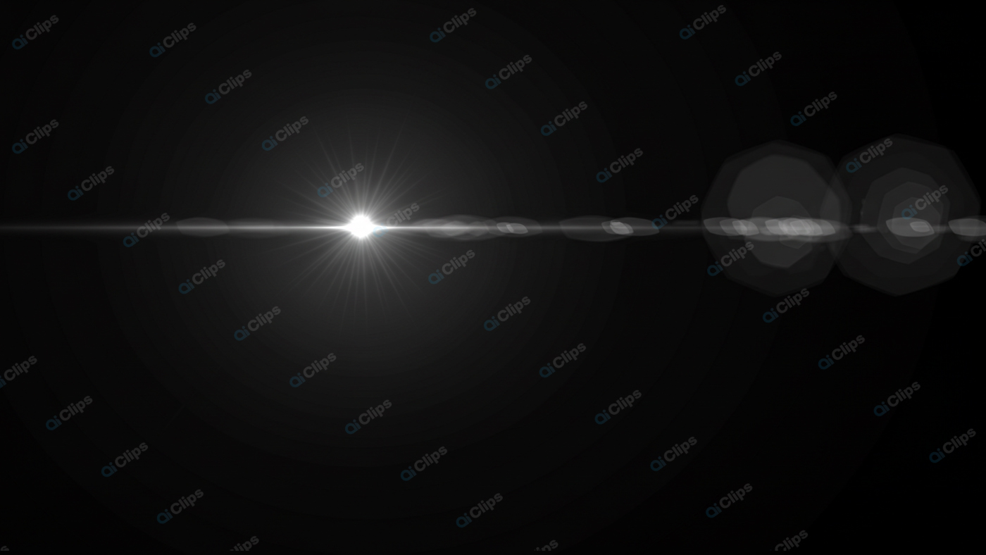 Glowing Lens Flare on a Dark Background
