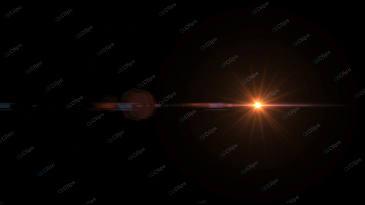 Lens Flare Effect on Black Background