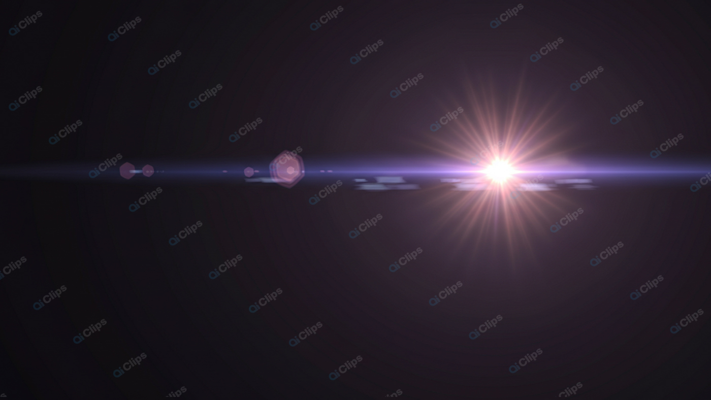 Bright Lens Flare Against Dark Background