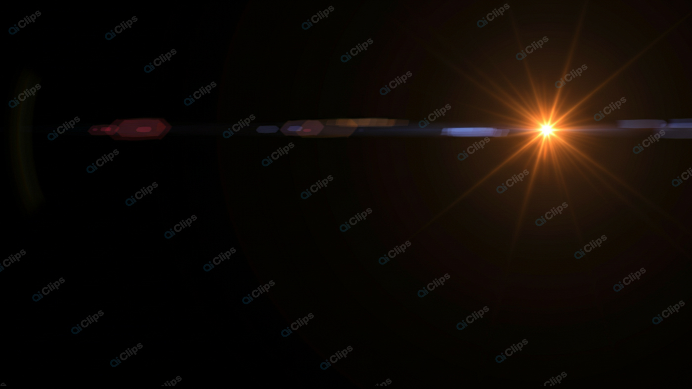 Lens Flare Burst in Dark Background
