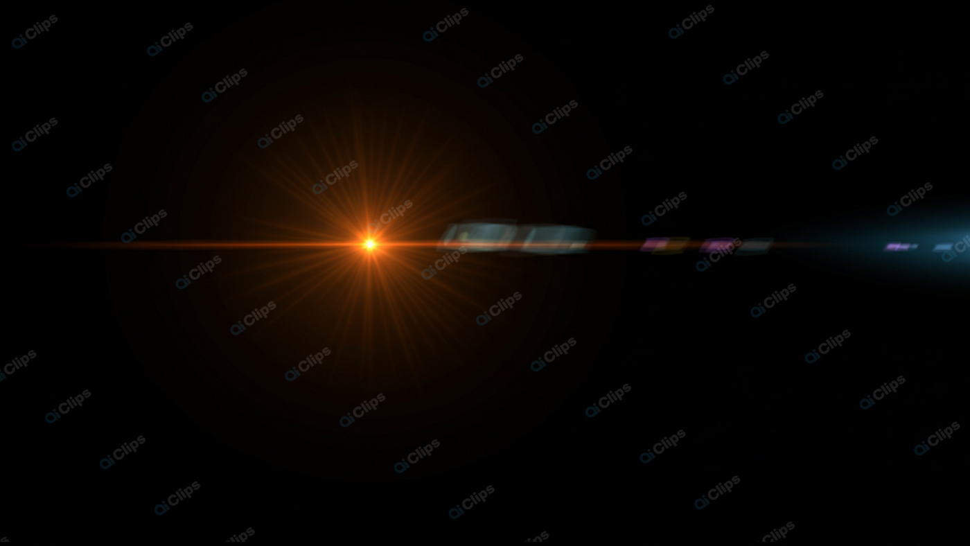 Lens Flare and Light Streak on Dark Background