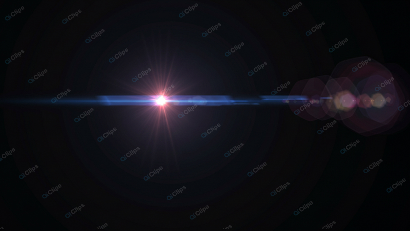 Lens Flare Light Effect on Dark Background