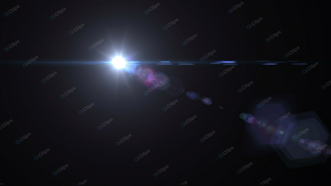 Dramatic Lens Flare Effect on a Dark Background
