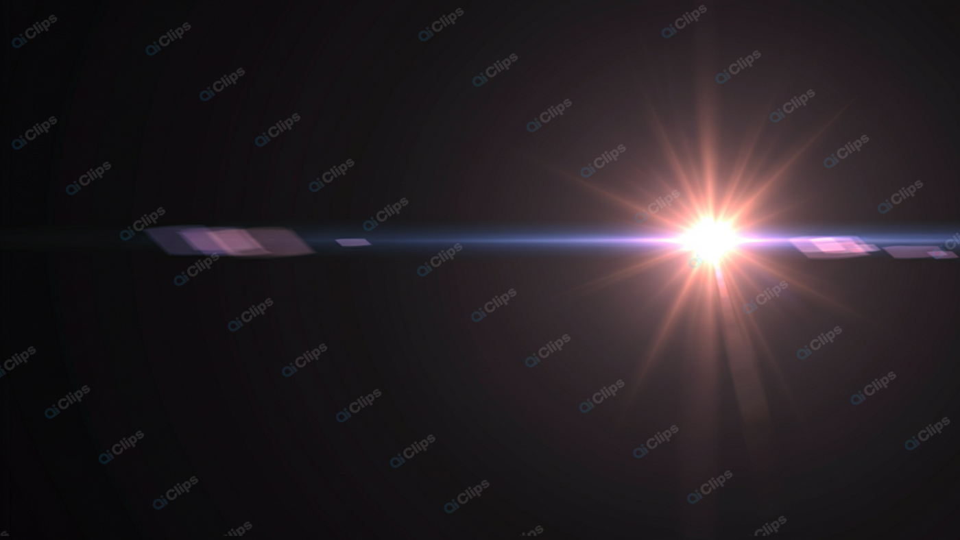Lens Flare Light Burst with Rainbow Streaks