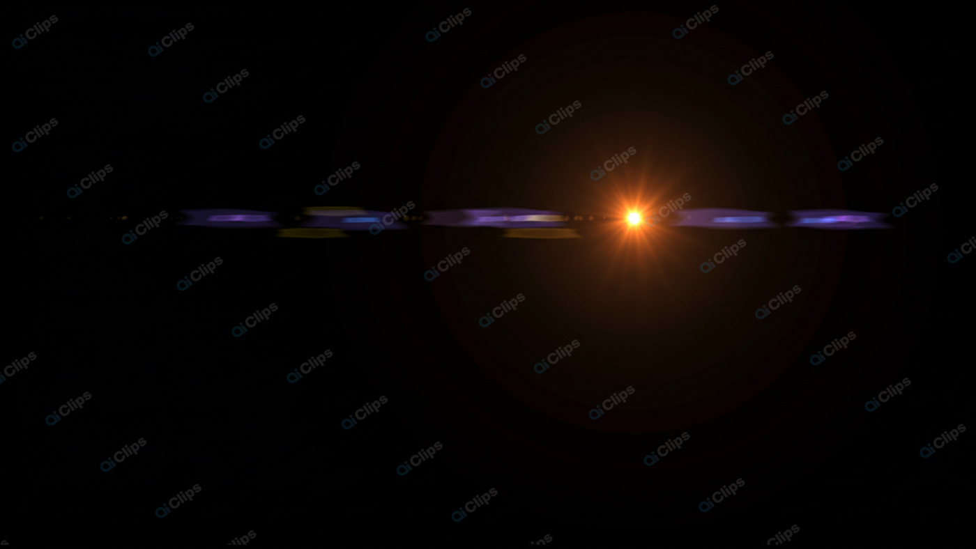 Glowing Lens Flare on Dark Background