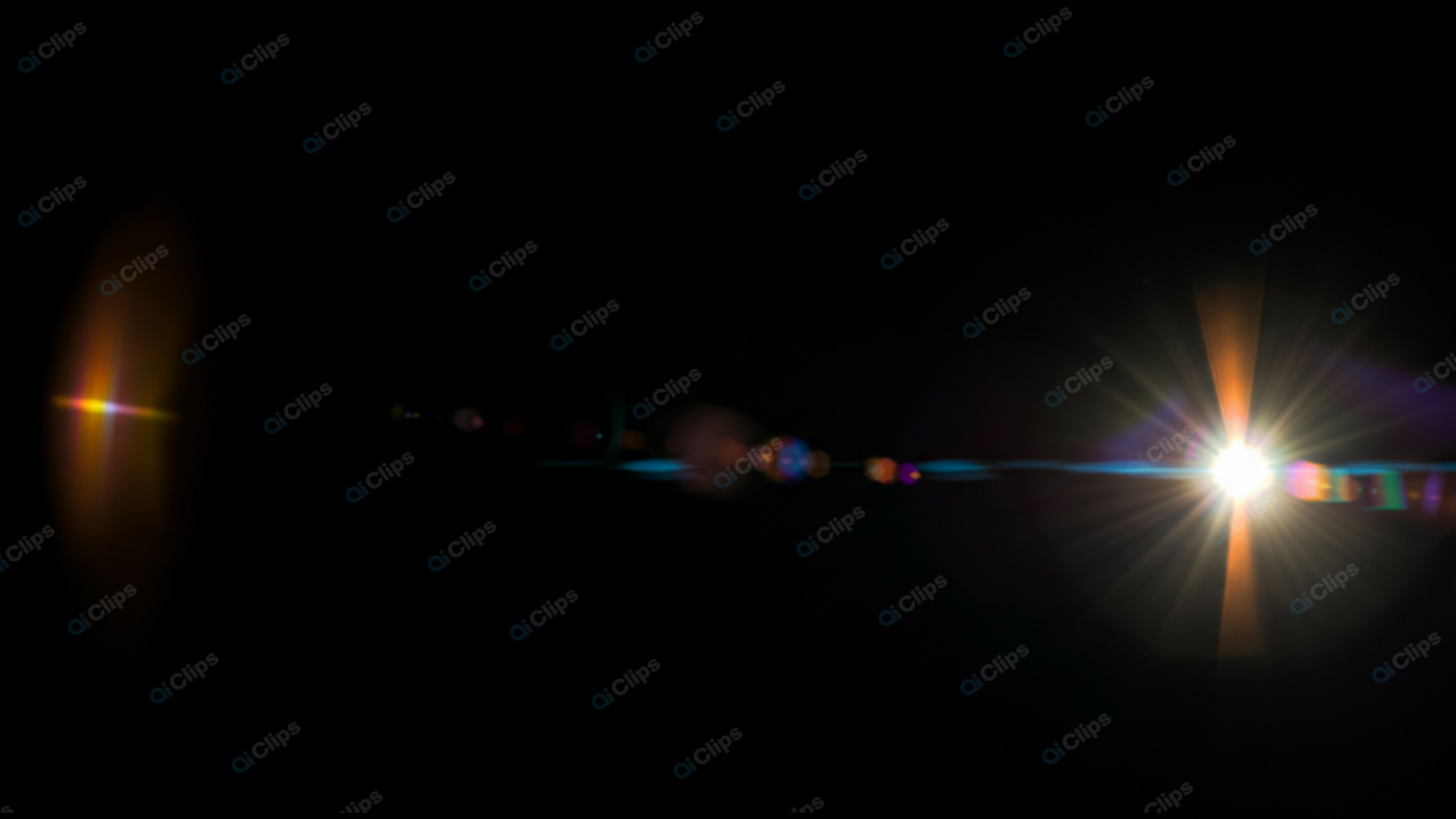 Lens Flare Effect on Dark Background