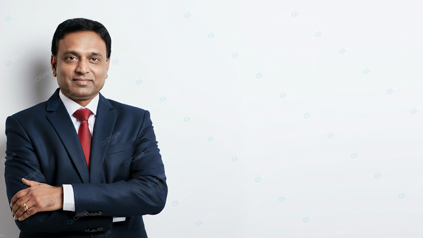 Business Executive in Formal Attire with Confident Pose