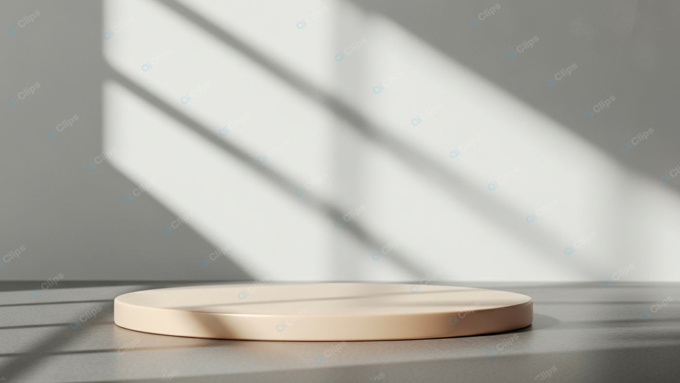 Shadowed Minimalist Display Stand in Soft Light