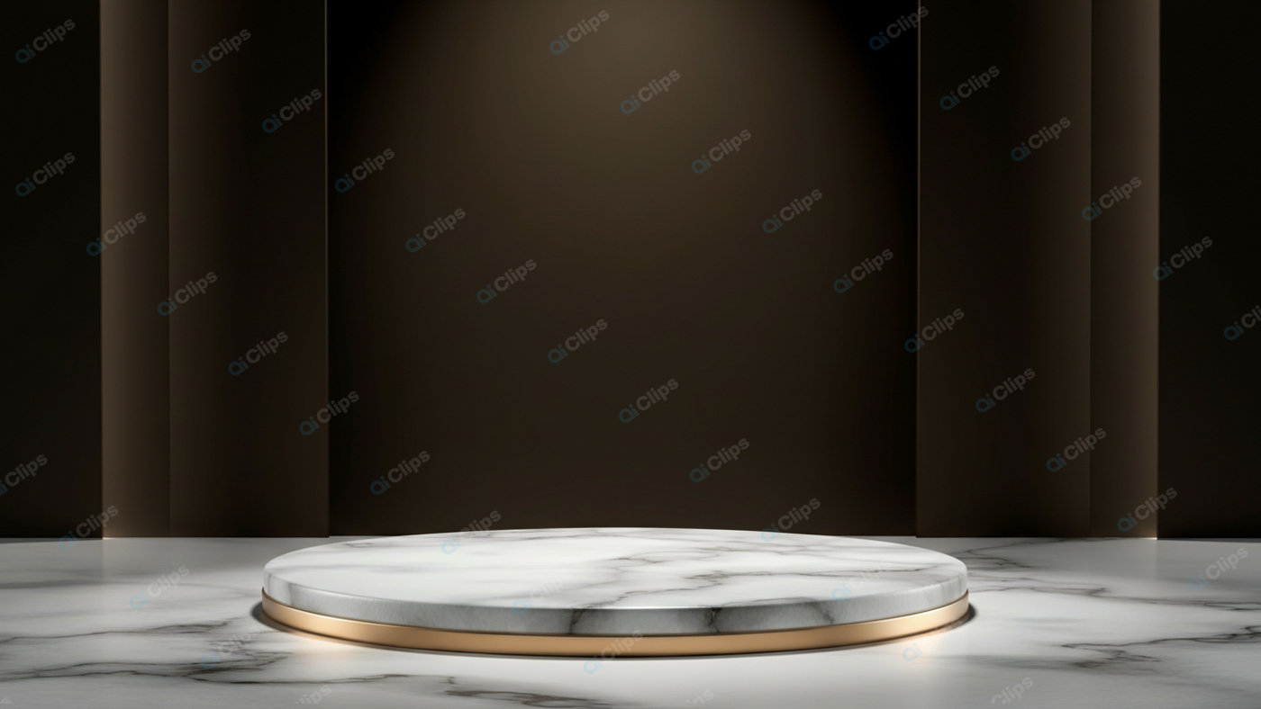 Marble Display Platform with Elegant Lighting