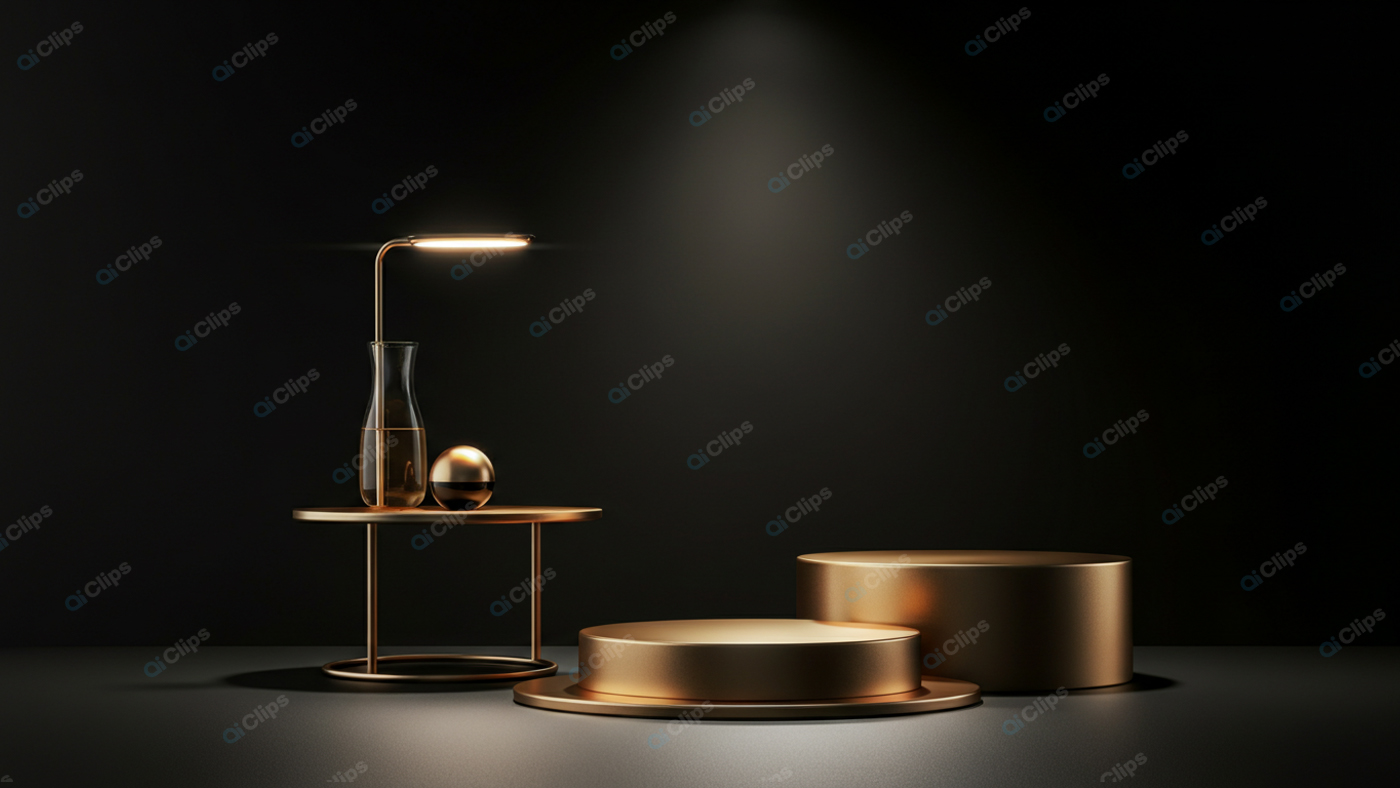 Modern Luxurious Table Display with Vase and Sphere