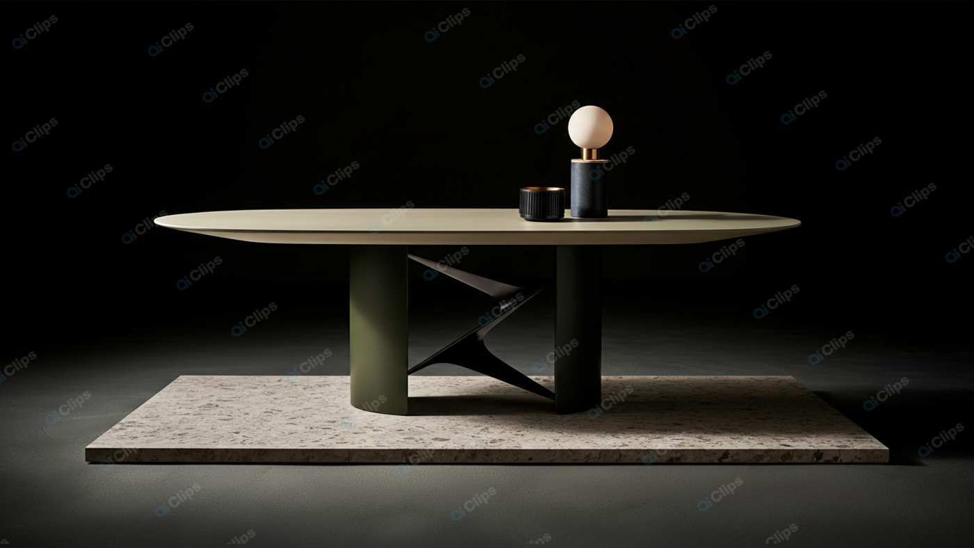 Modern Decorative Table with Artistic Lamp Display