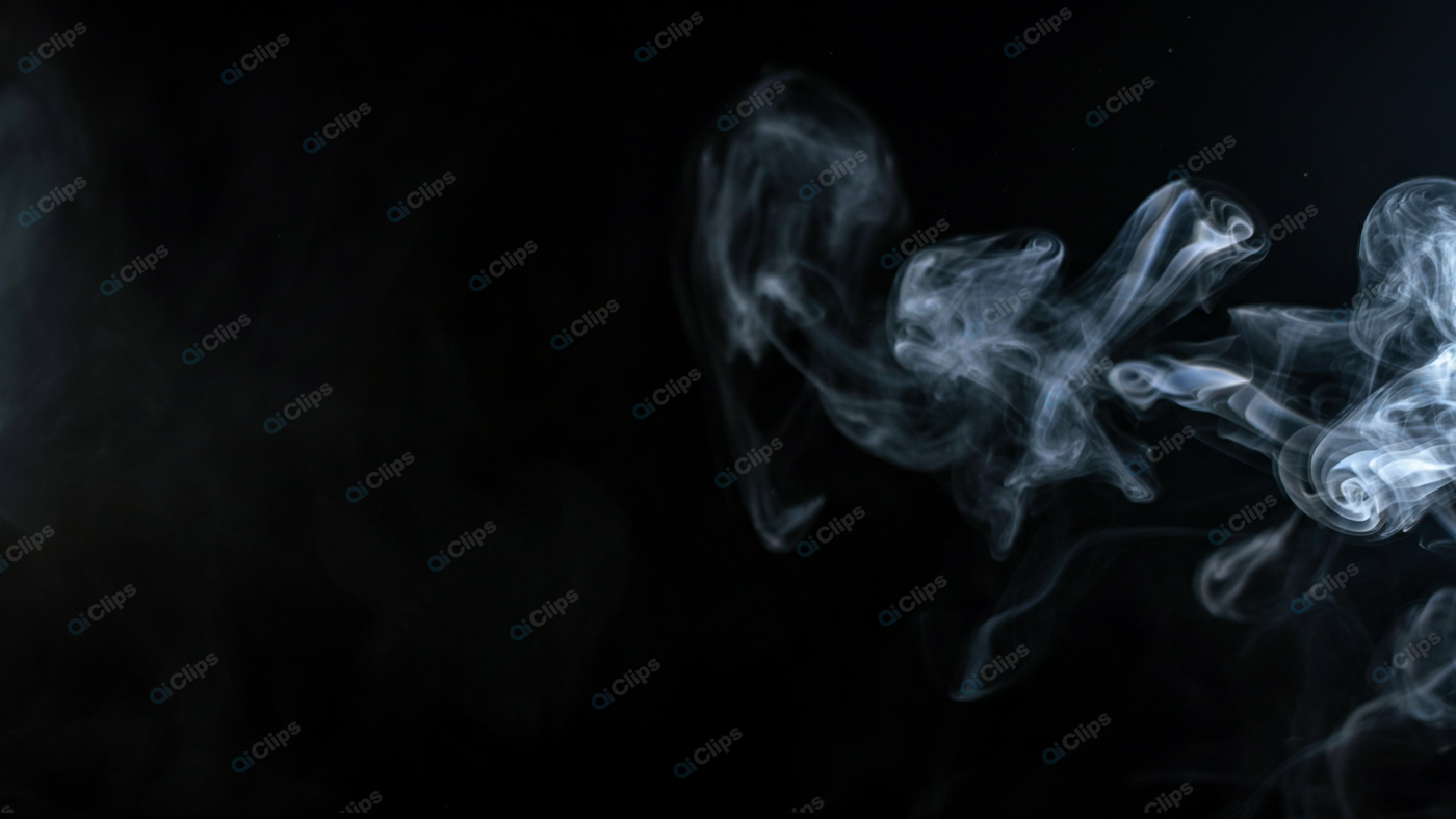 Mystical Smoke Swirls on a Black Background
