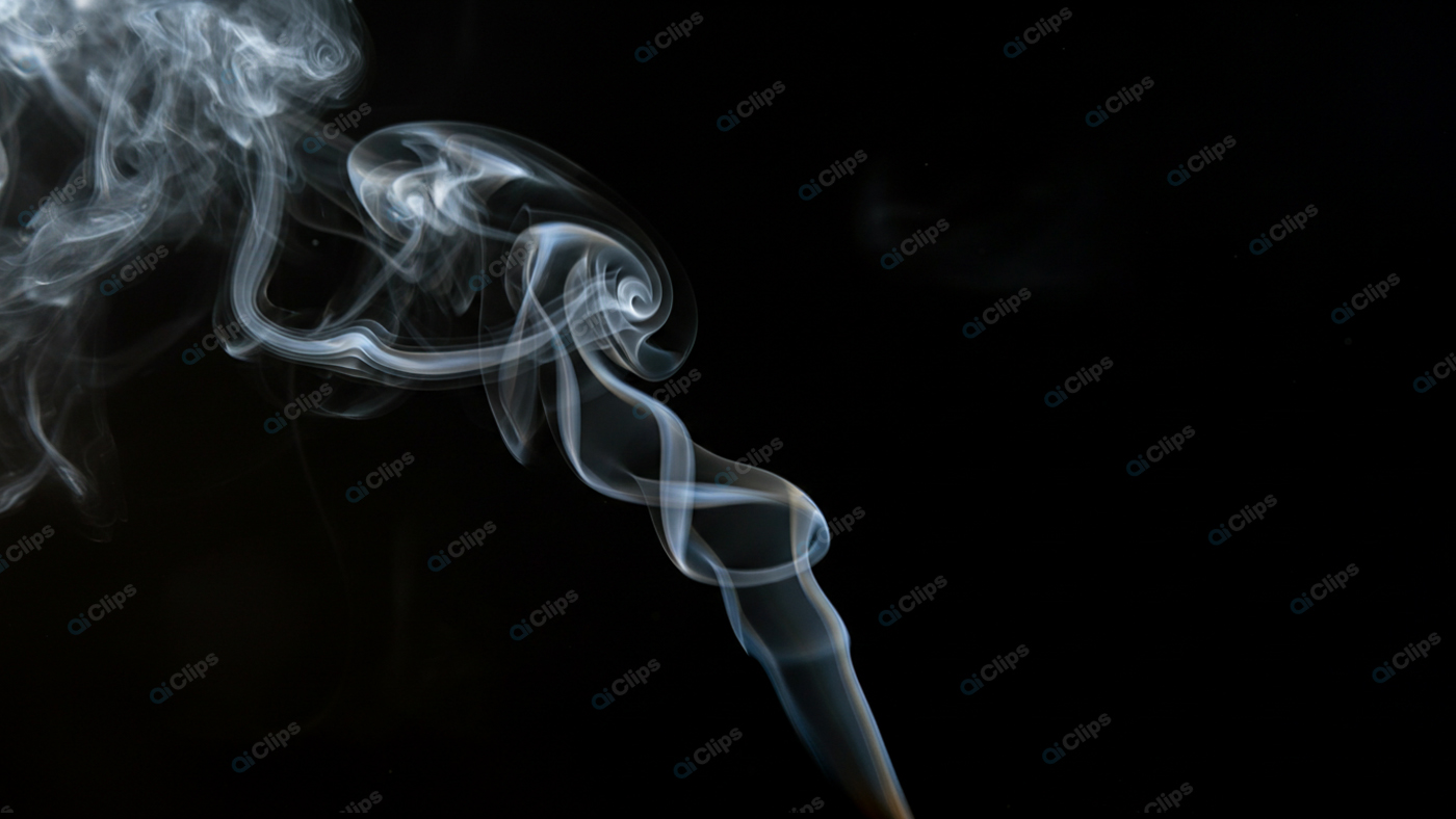 Smoke Swirls on Black Background