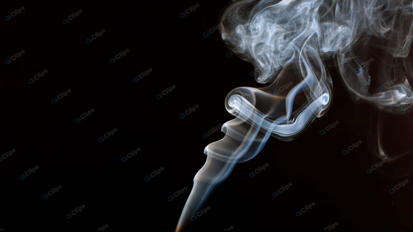 Ethereal Smoke Swirls Against Dark Background