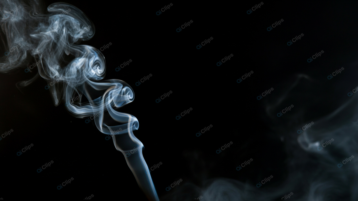 Enigmatic Smoke Swirls on a Black Background
