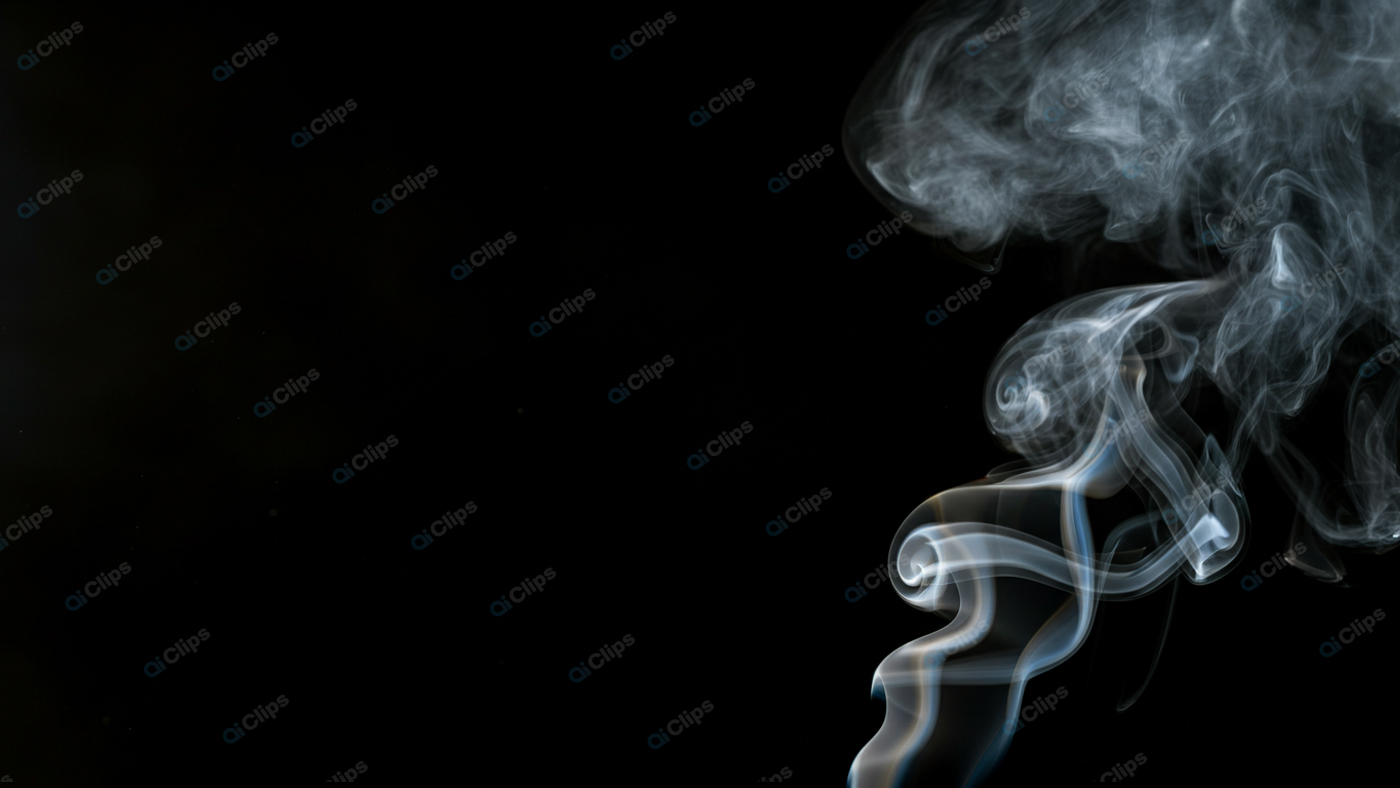 Flowing Smoke Swirls on a Black Background
