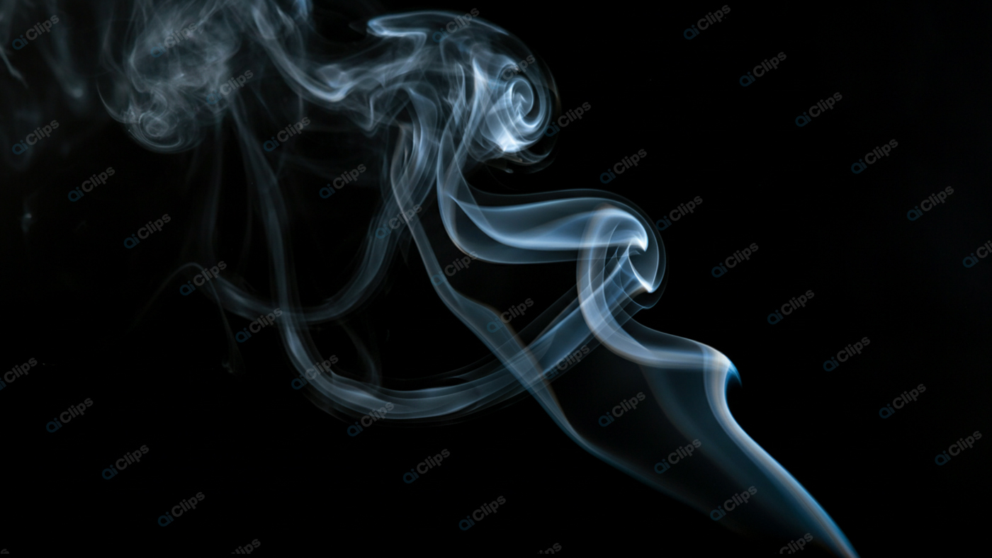 Ethereal Smoke Swirls Against a Black Background

