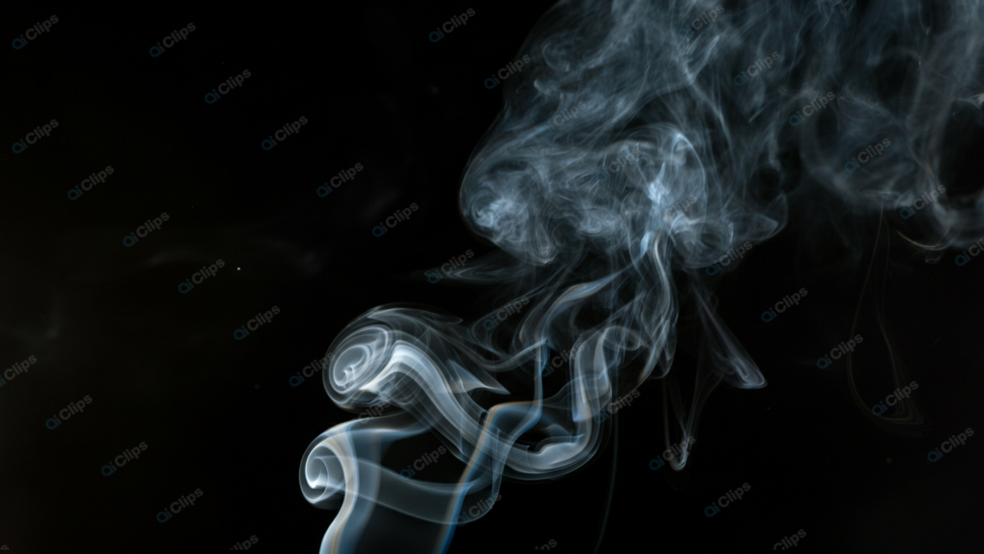 Elegant Swirling Smoke on Black Background