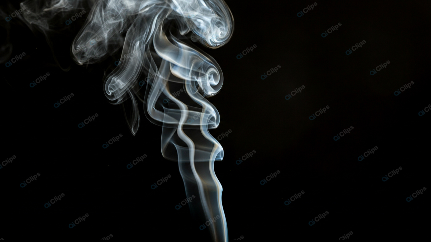 Ethereal Smoke Twirls on a Black Background
