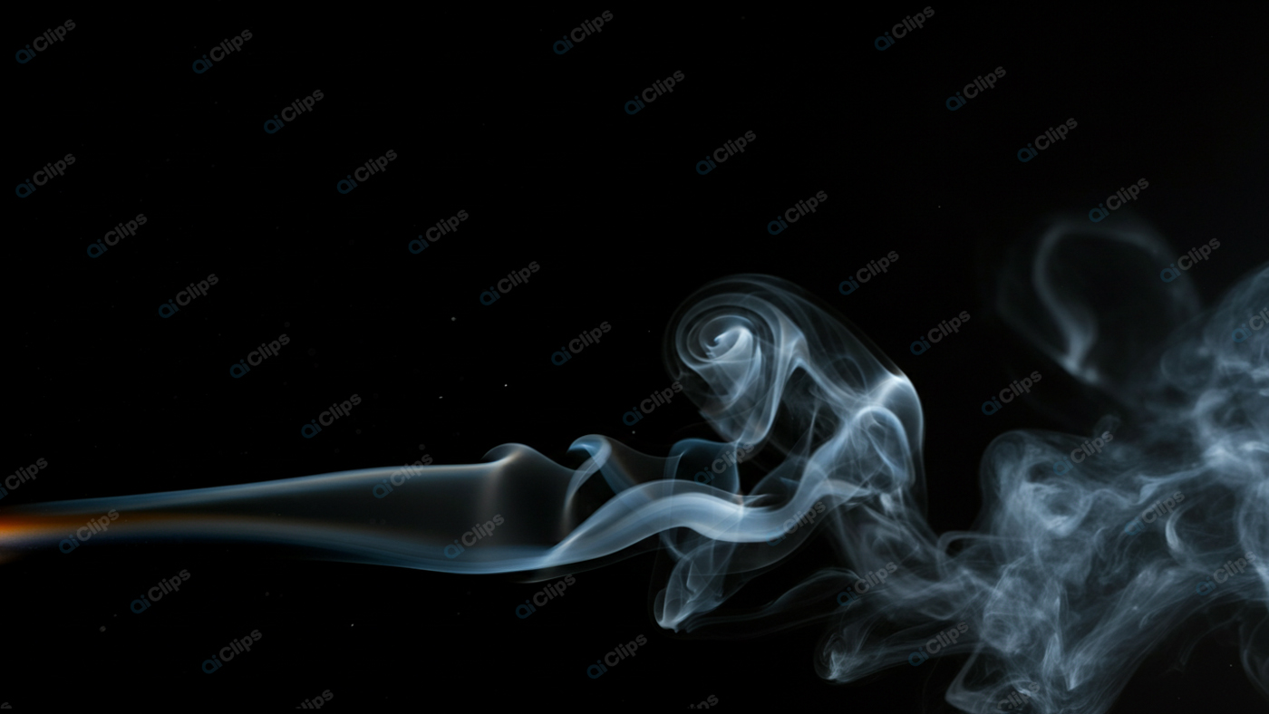 Otherworldly Smoke Swirls on a Black Background
