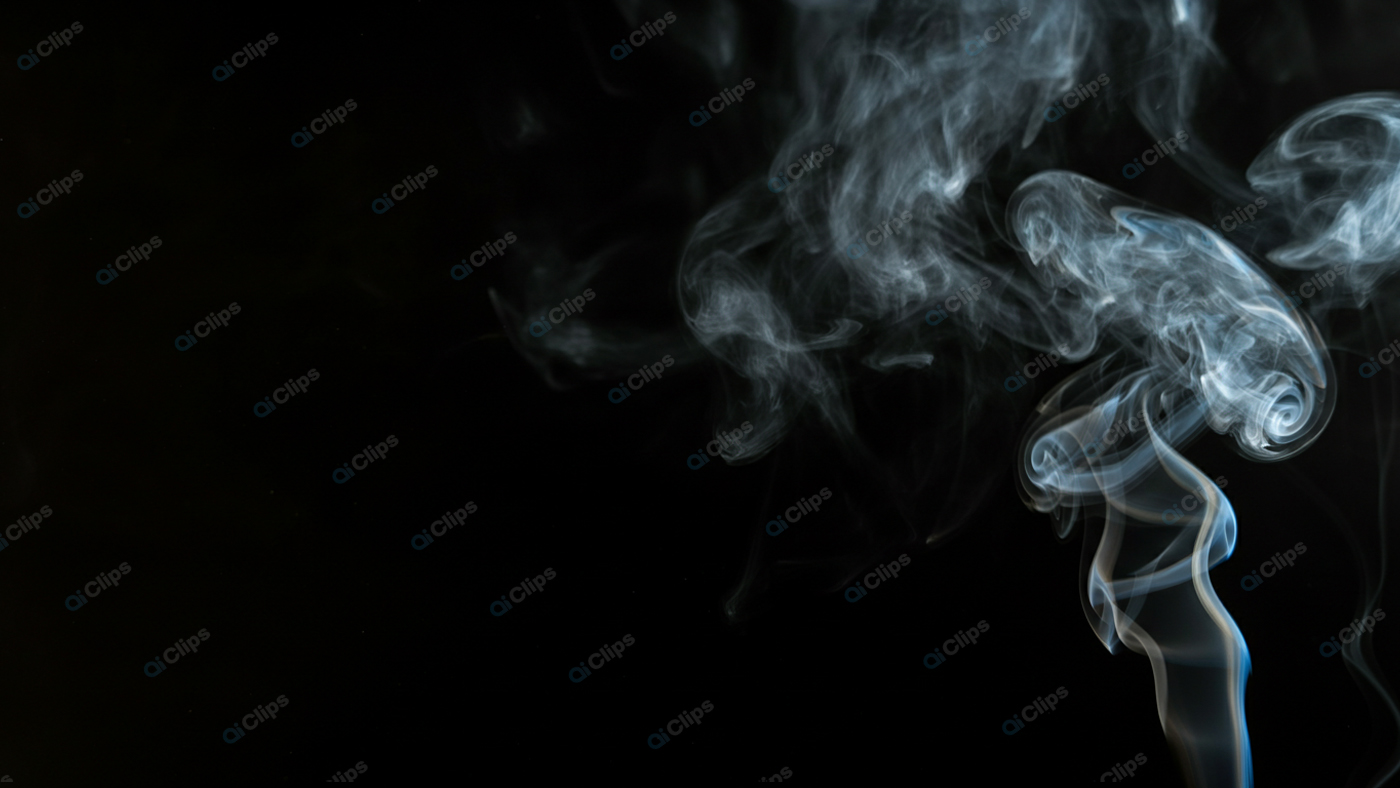 Artistic Smoke Swirls on Black Background