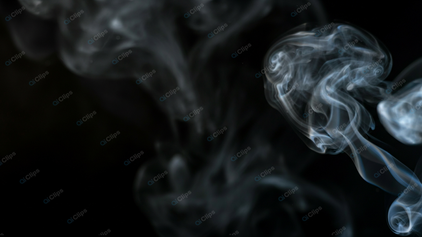 Mystical Smoke Swirls on Black Background