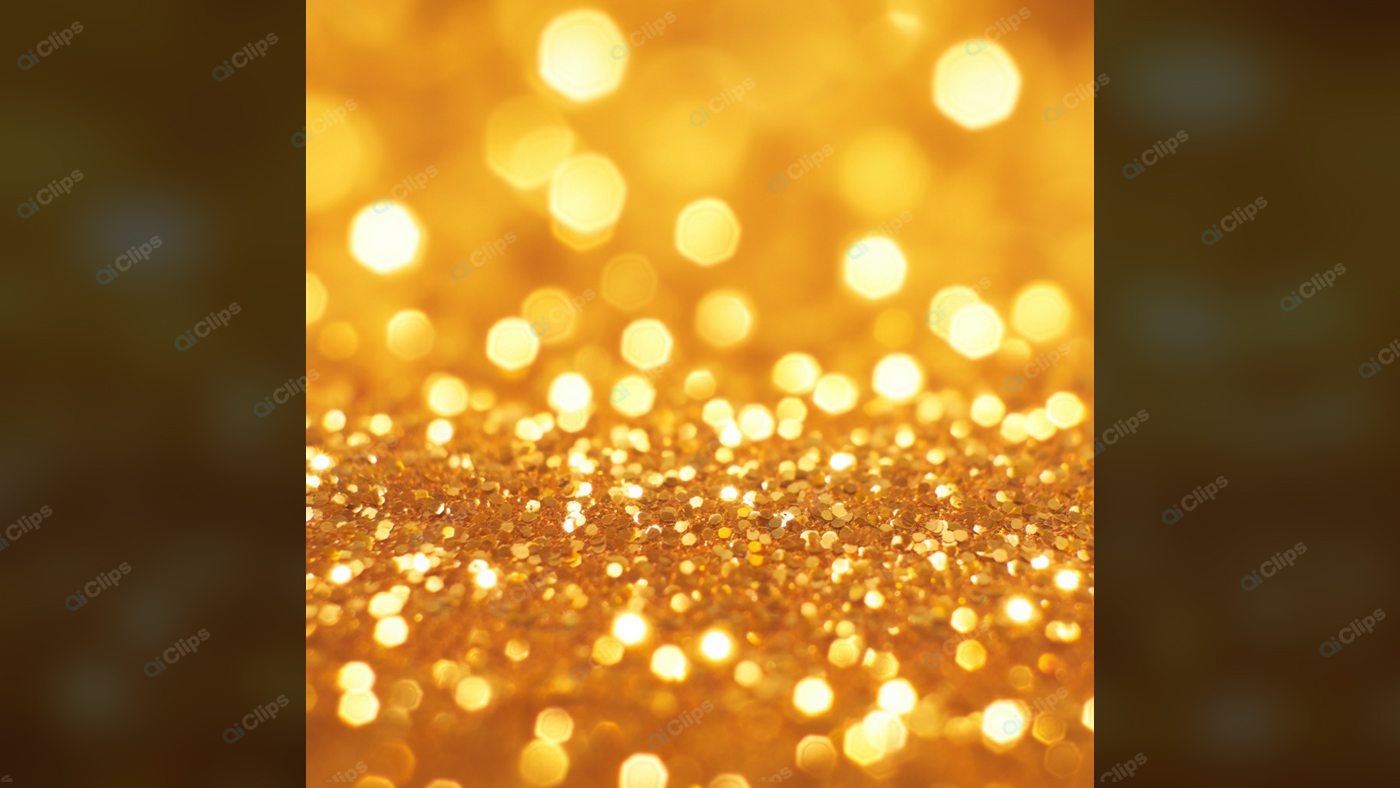 Golden Bokeh Background with Sparkling Glitter