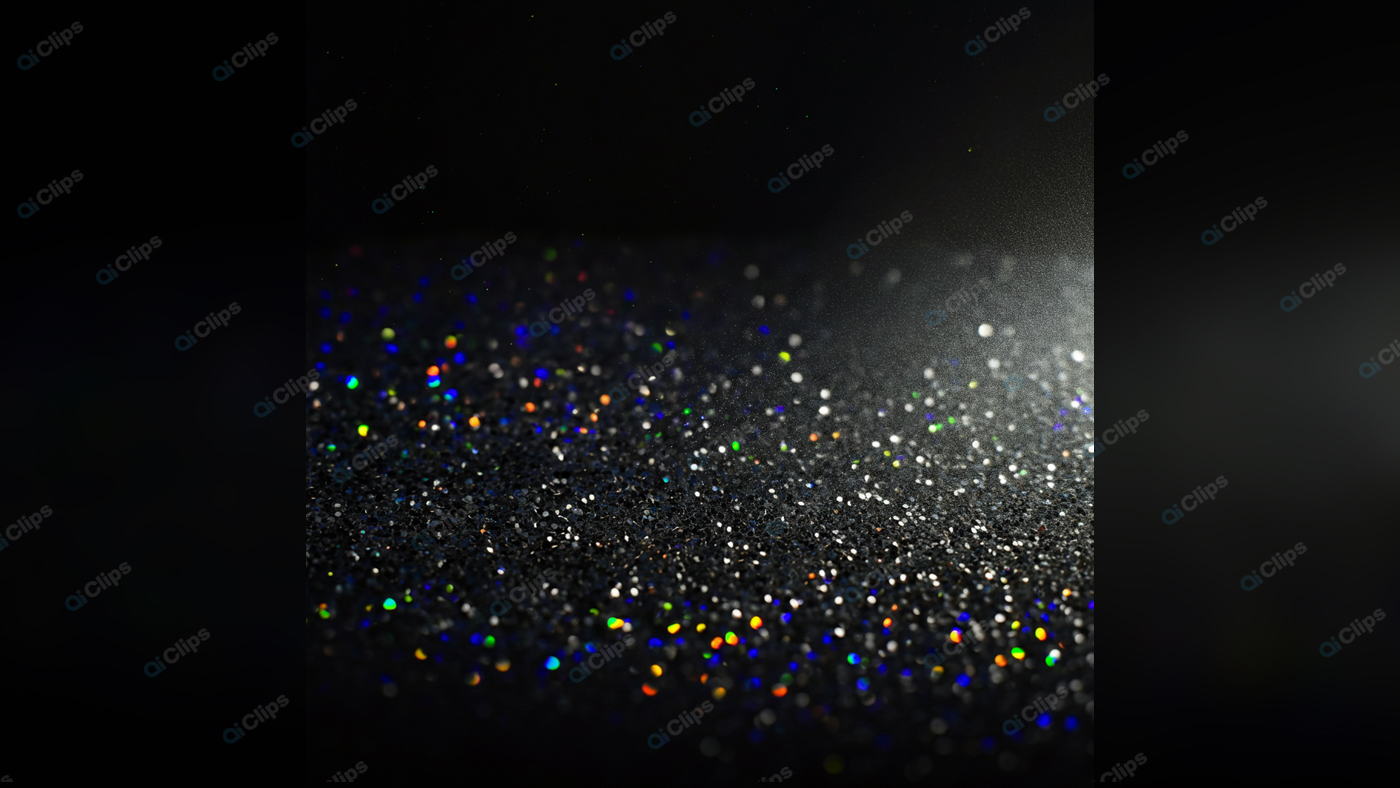 Colorful Glitter on Dark Surface Background