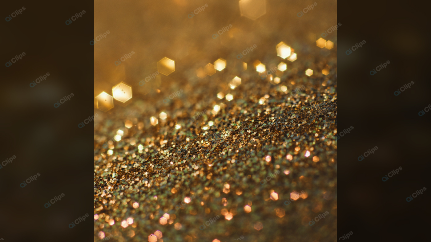 Golden Glitter Sparkle Pattern Close-Up