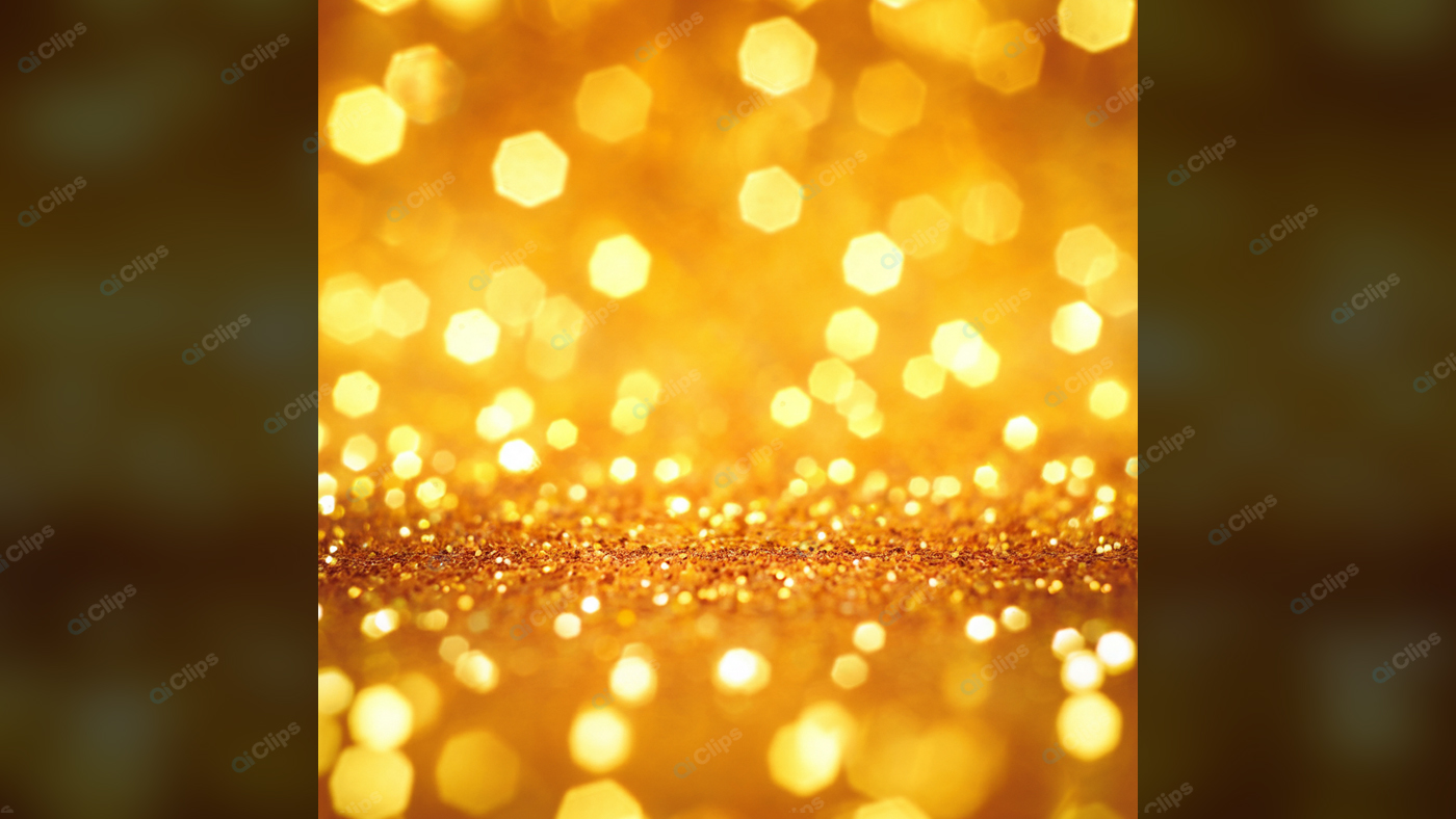 Golden Bokeh Glitter Abstract Background