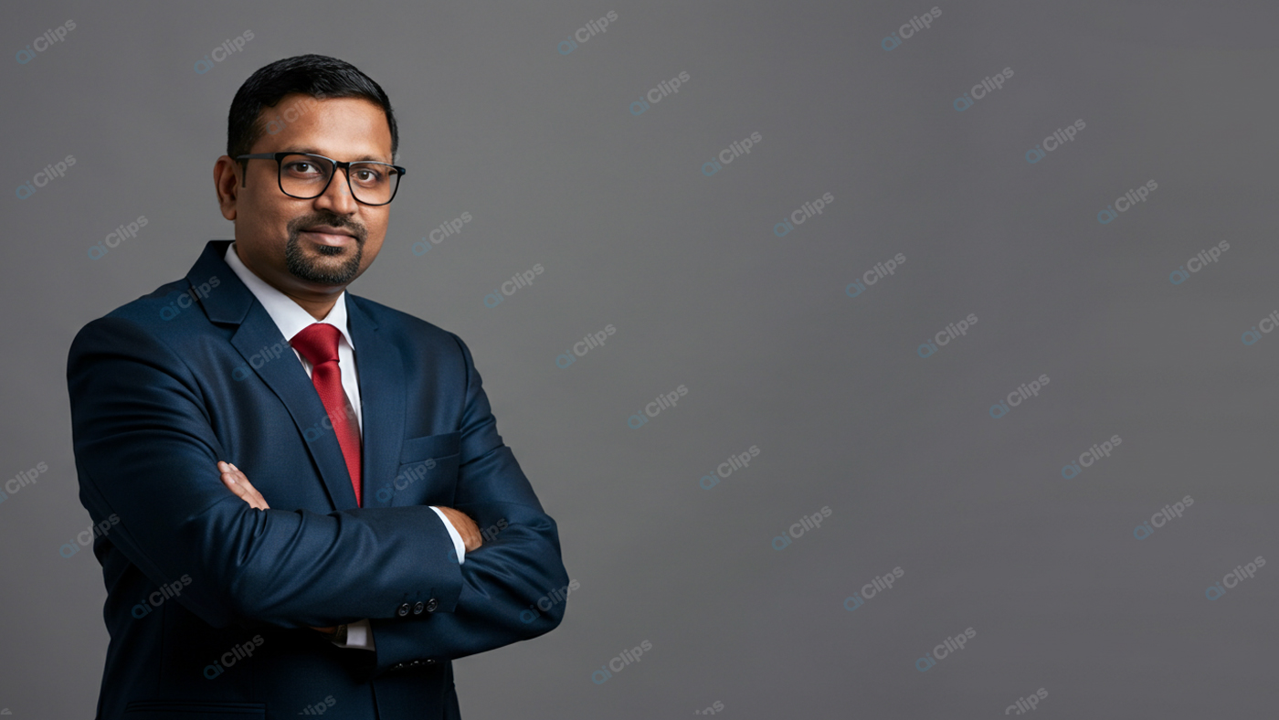 Businessman in Formal Suit with Confident Pose