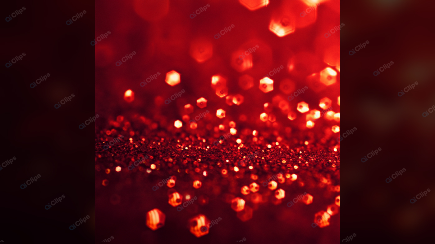 Red Bokeh and Glitter Background