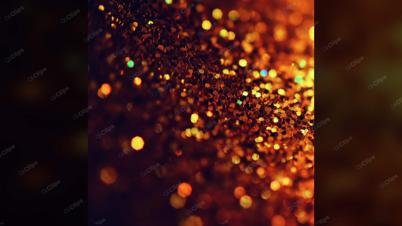 Golden Bokeh Lights on Dark Background