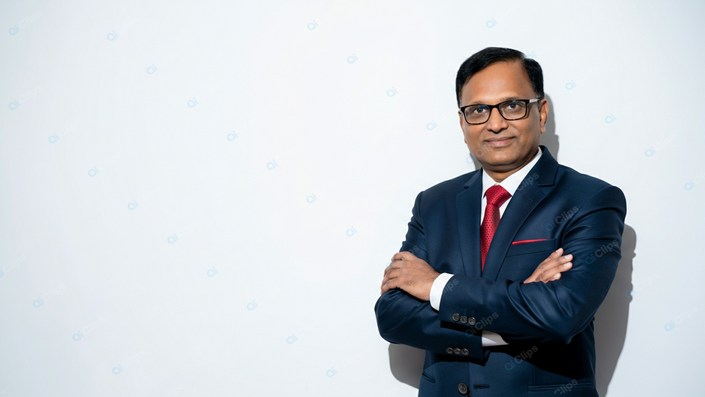 Professional Businessman in Formal Suit with Confident Pose