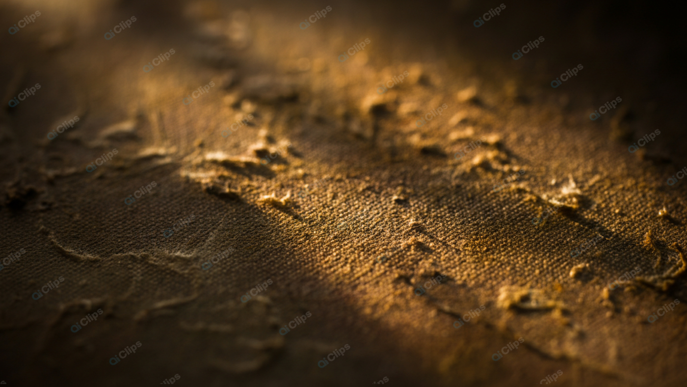 Close-Up Texture of Worn Brown Fabric Canvas