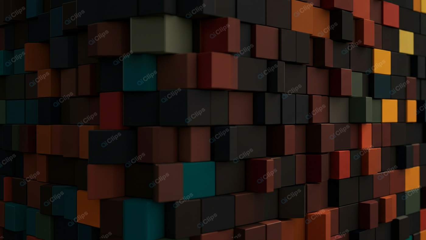 Abstract Geometric Blocks in Dark Tones